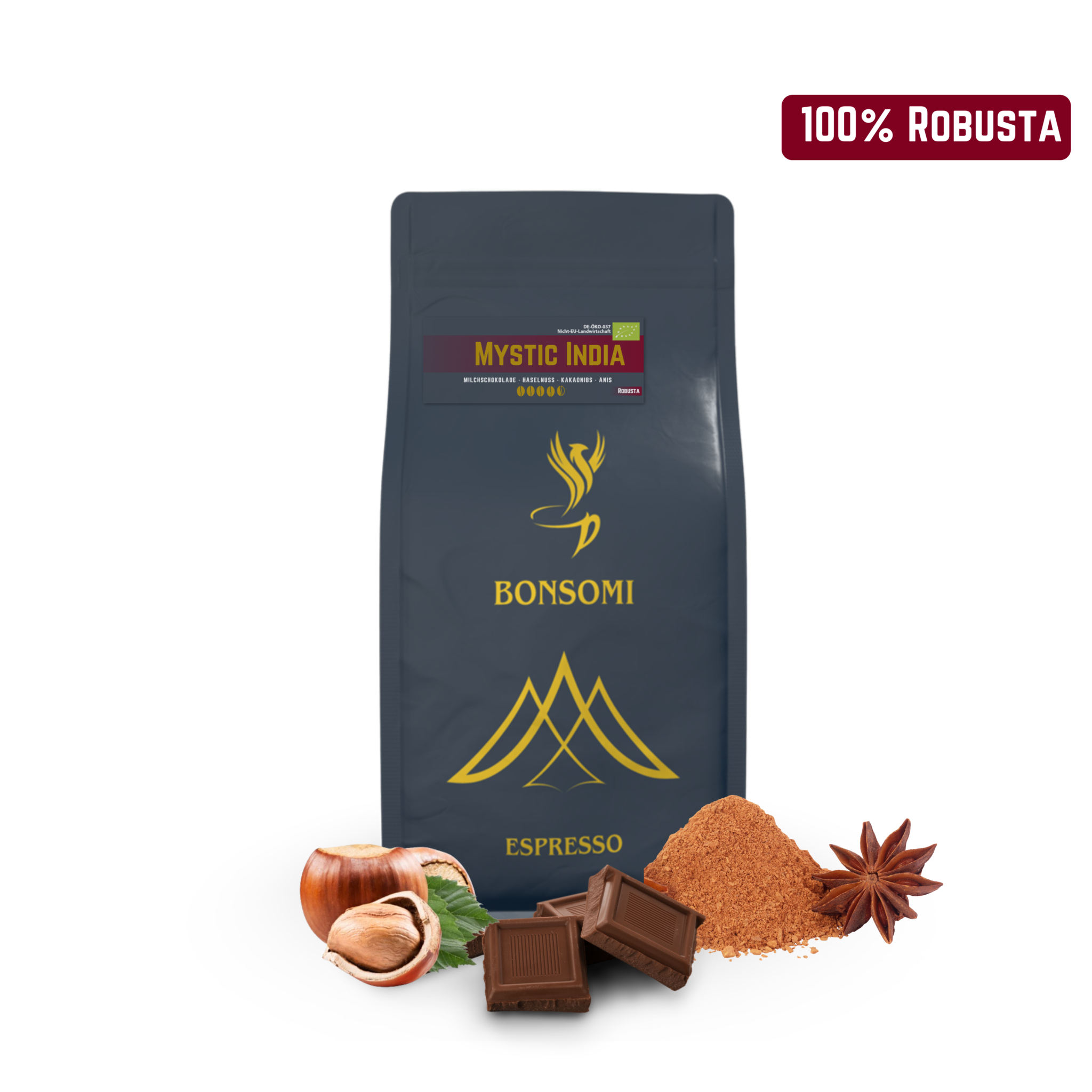 Mystic India Kaffee – intensiver Bio-Arabica mit voller Crema, ideal für Siebträger & Vollautomat