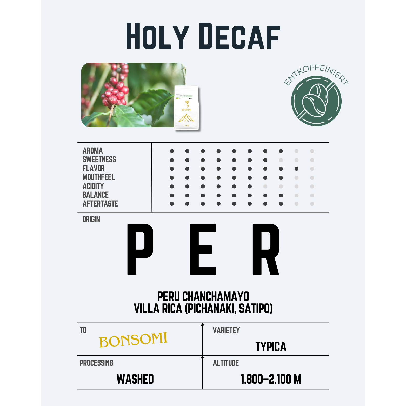 Holy Decaf BIO – nachhaltiger koffeinfreier Spezialitätenkaffee mit Bio-Zertifikat